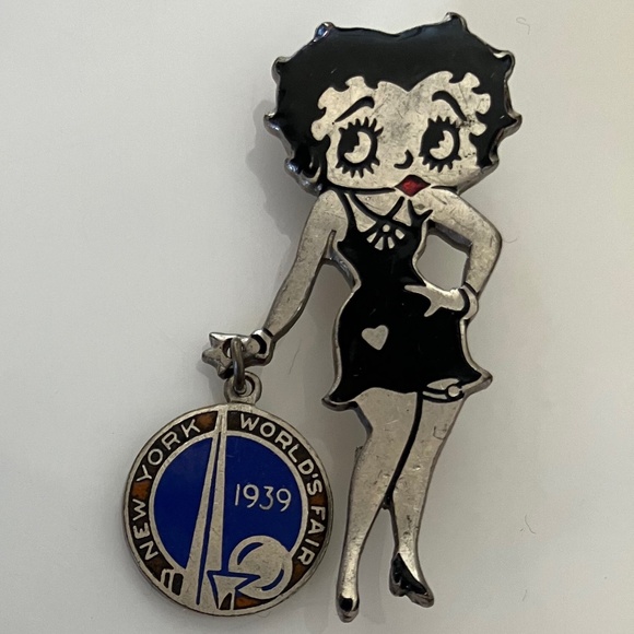Antique Betty Boop 1939 Worlds Fair Official Pin - Picture 1 of 5